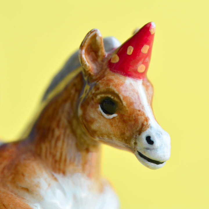 NEW Limited Ceramic Party Animals Candle Holder- Horse