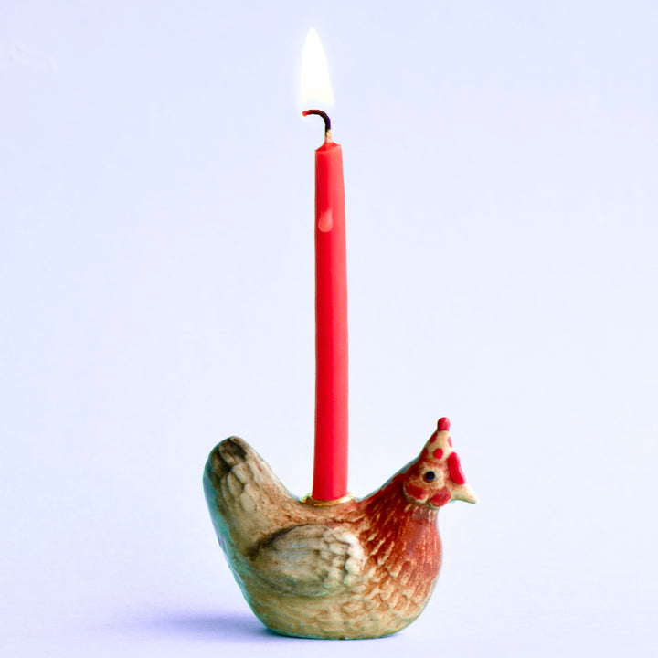 Limited Ceramic Party Animals Candle Holder- Rooster