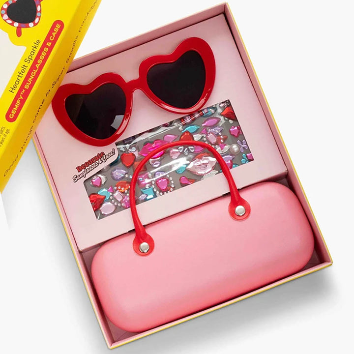 Heartfelt Sparkle Gemify Sunglasses + Case
