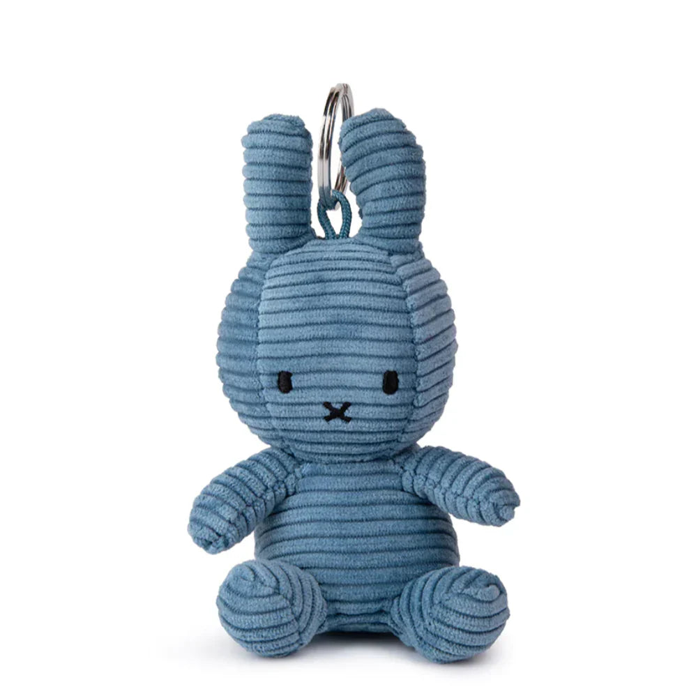 Miffy Keychain Corduroy Plush - Aviator Blue 4"