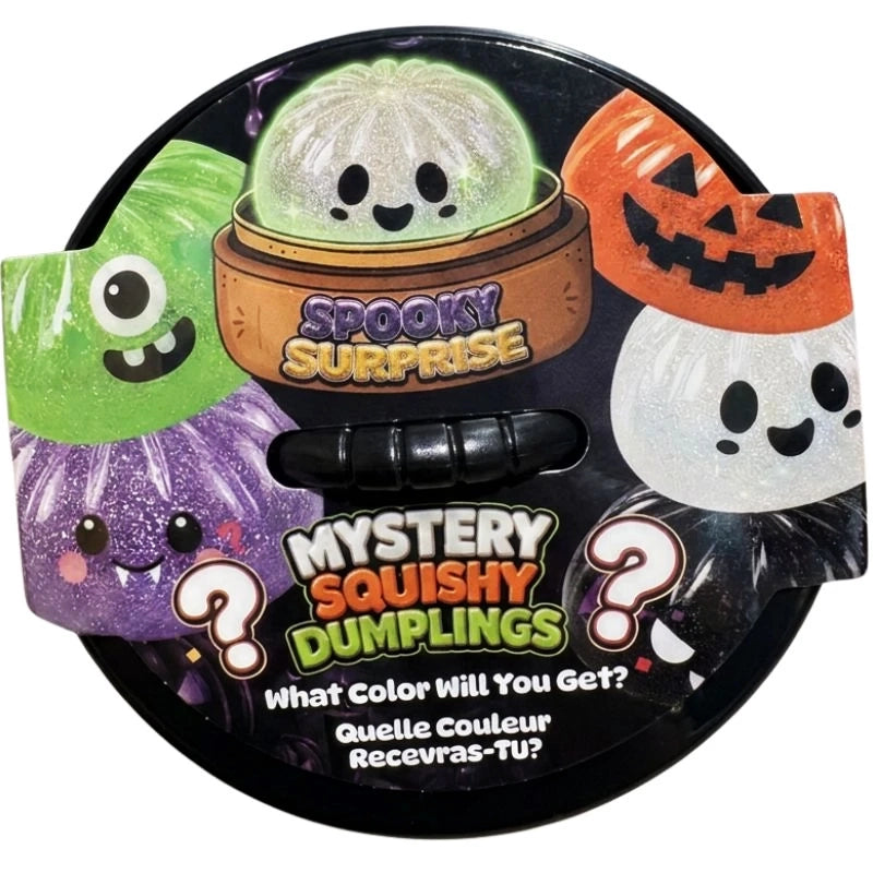LIMIT 3 PCS: Spooky Halloween Glitter 4" Dumpling with Steamer- Glow in Dark Mystery Series