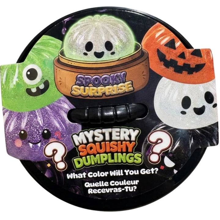 LIMIT 3 PCS: Spooky Halloween Glitter 4" Dumpling with Steamer- Glow in Dark Mystery Series