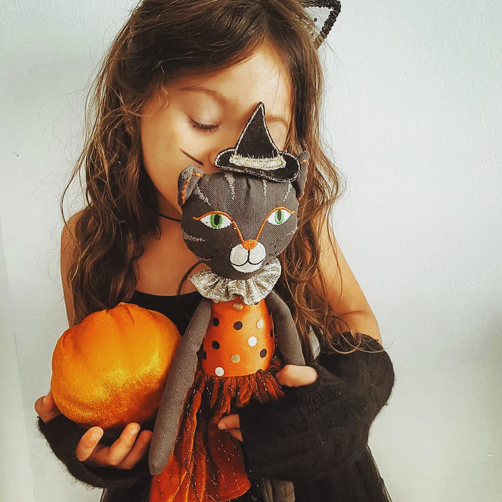 Elvira Halloween Plush Cat Doll