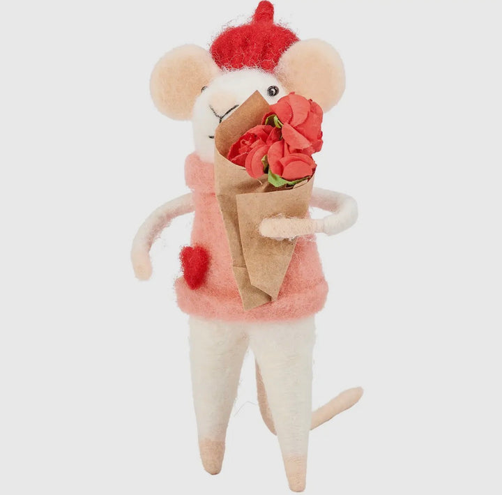 Mouse Ornament- Flower Bouquet
