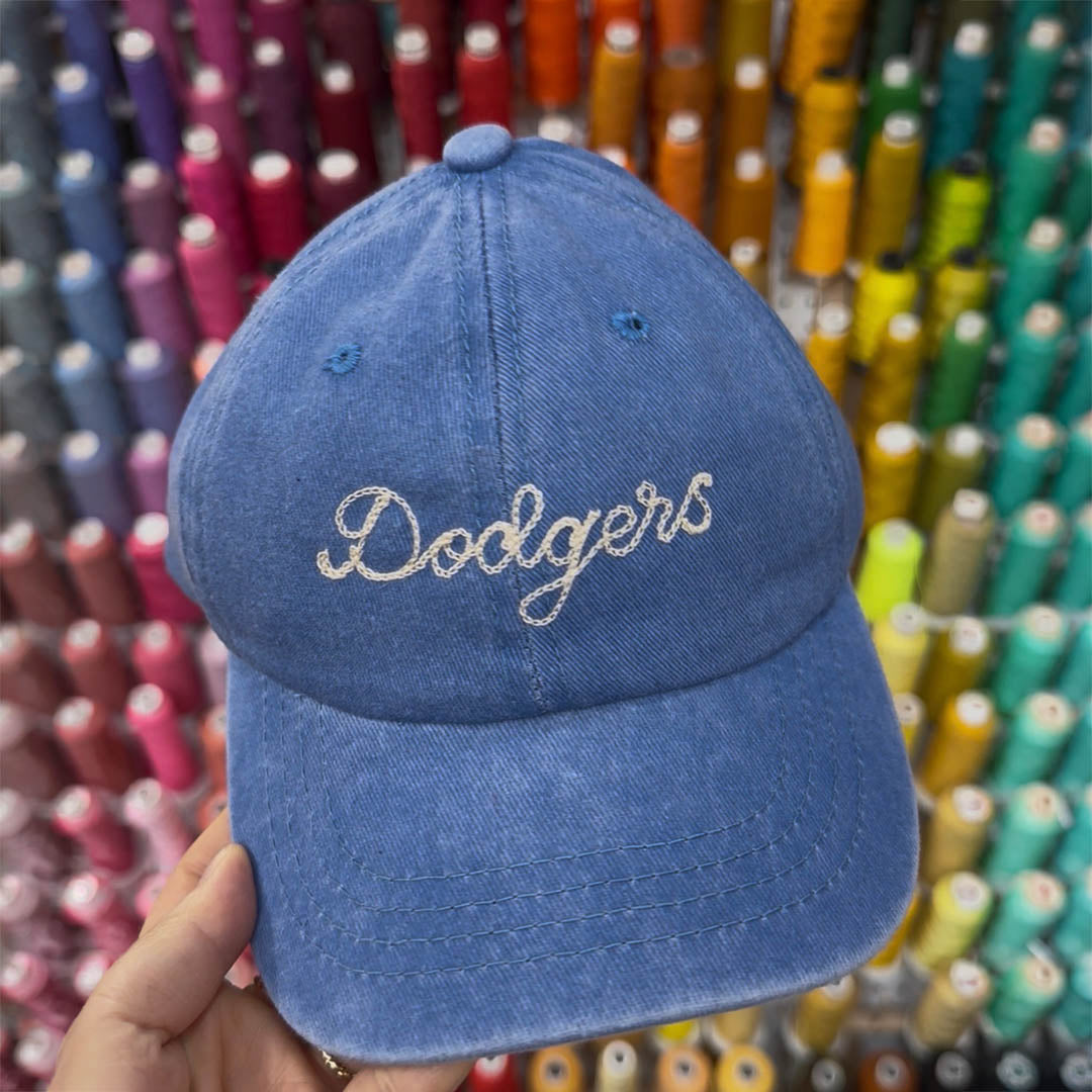 Dodgers Kids Vintage Wash Chainstitch Cap - Blue