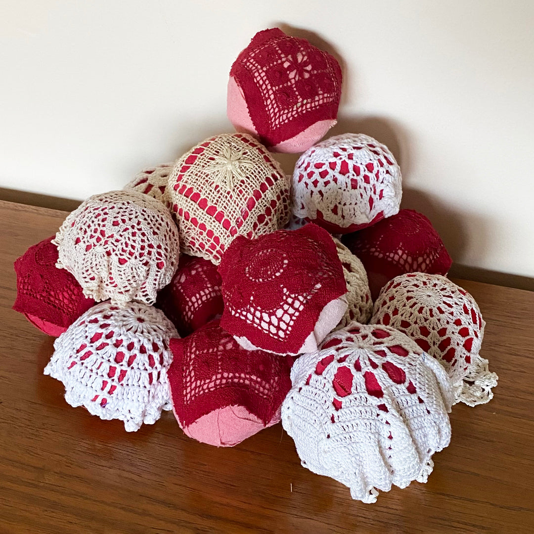 IN STOCK Valentine's Day Handmade Surprise Balls - Doily Lace