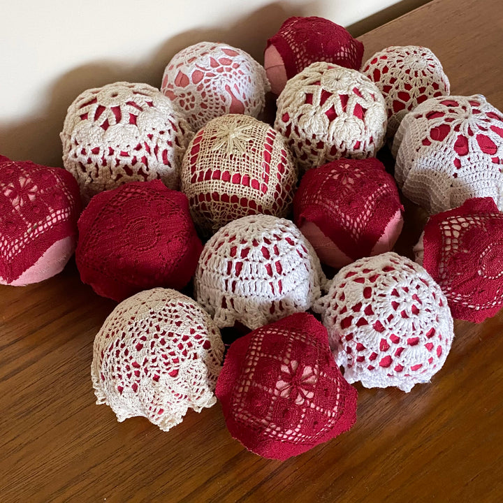 IN STOCK Valentine's Day Handmade Surprise Balls - Doily Lace