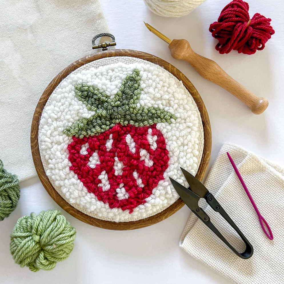 Strawberry Punch Needle Kit