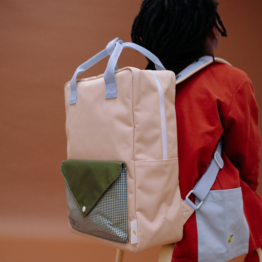 Large Backpack Bag - Envelope - Twiggy Beige