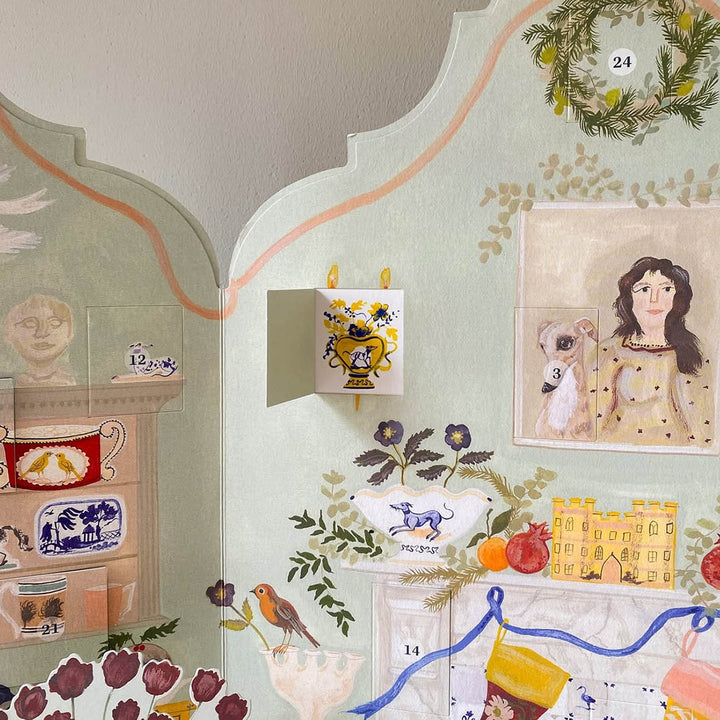 NEW Polly Ferns Festive Dutch Gable Advent Calendar