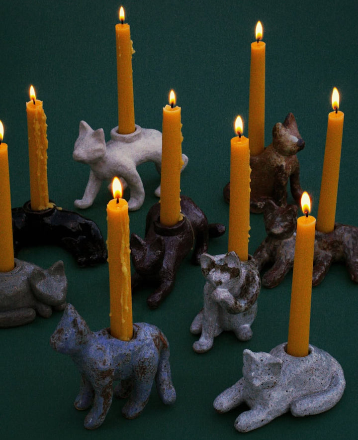 Ceramic Handmade Kitten Candle Holders- PRE-ORDER
