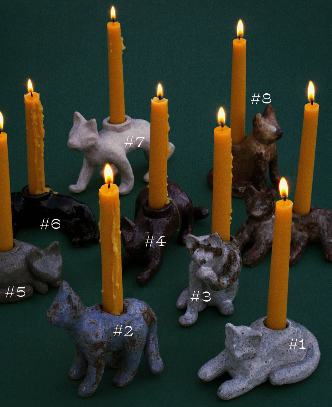 Ceramic Handmade Kitten Candle Holders- PRE-ORDER