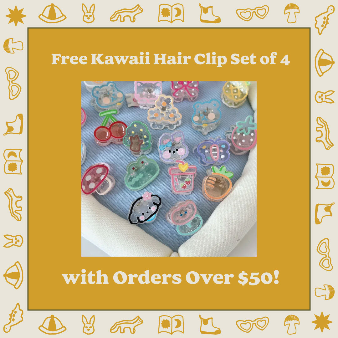 FREE Kawaii Hair Clip Set of 5!