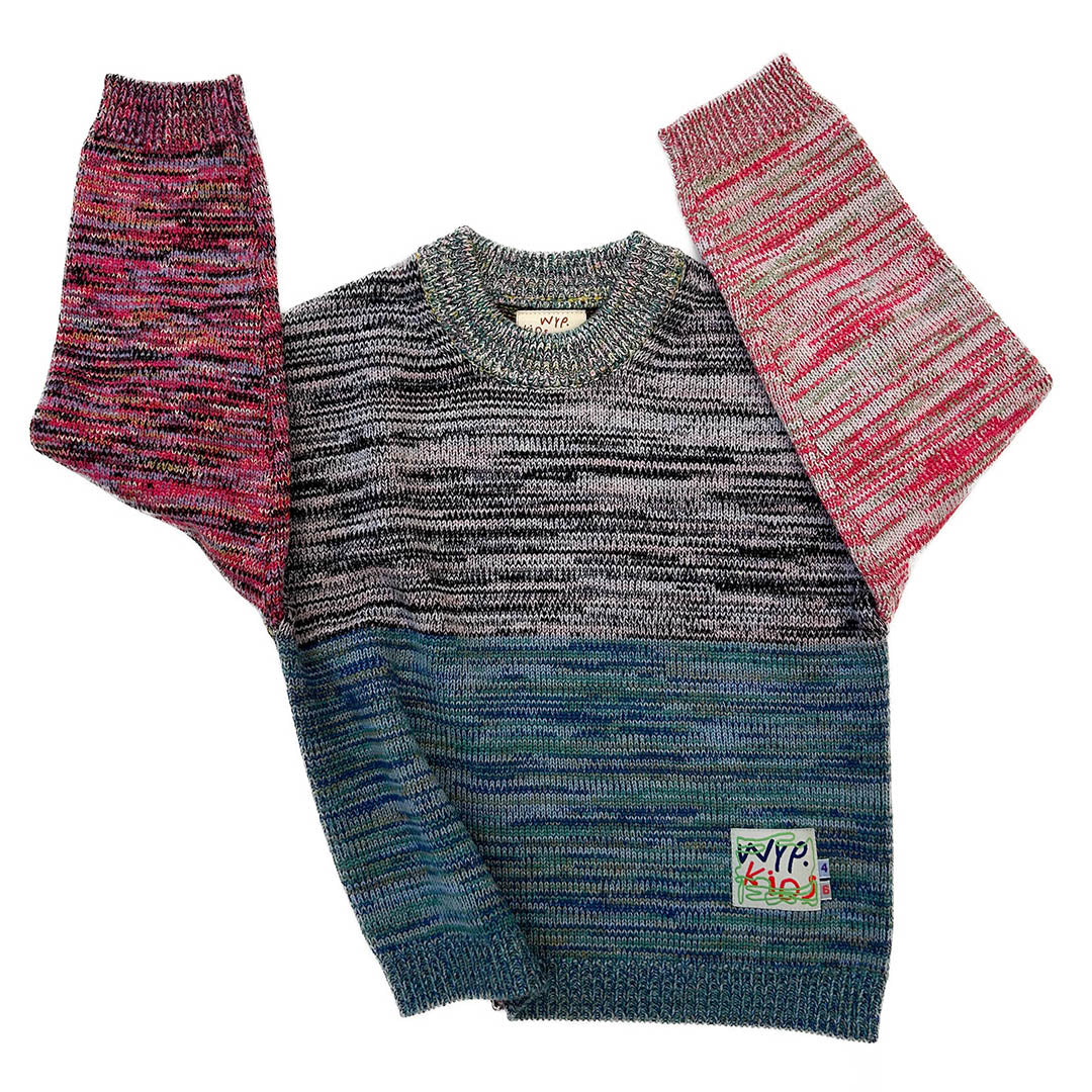 Waste Yarn Project Sweater, Kids Size 4-6, Version 2