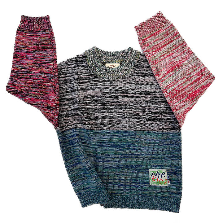 Waste Yarn Project Sweater, Kids Size 4-6, Version 2