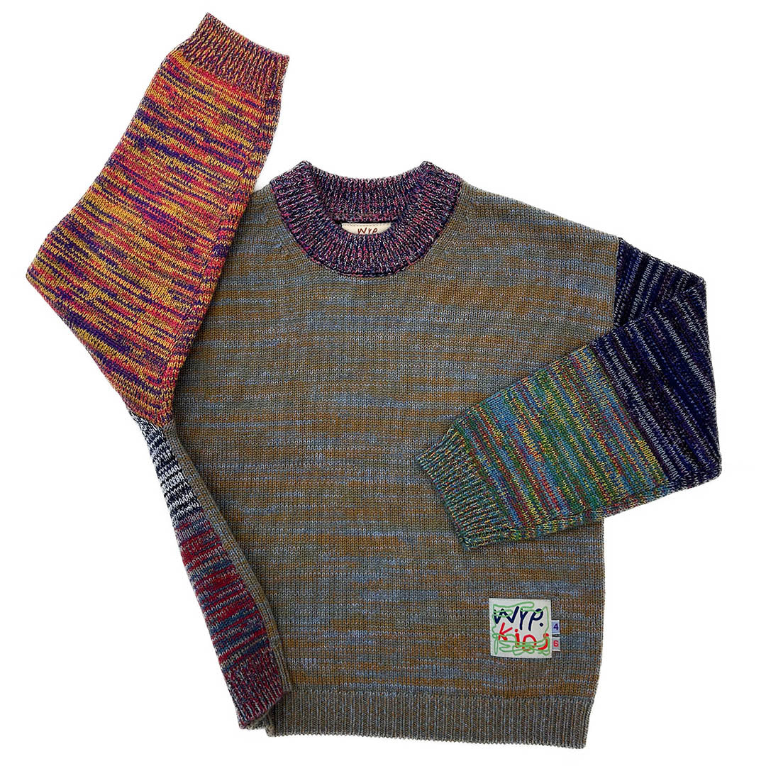Waste Yarn Project Sweater, Kids Size 4-6, Version 3