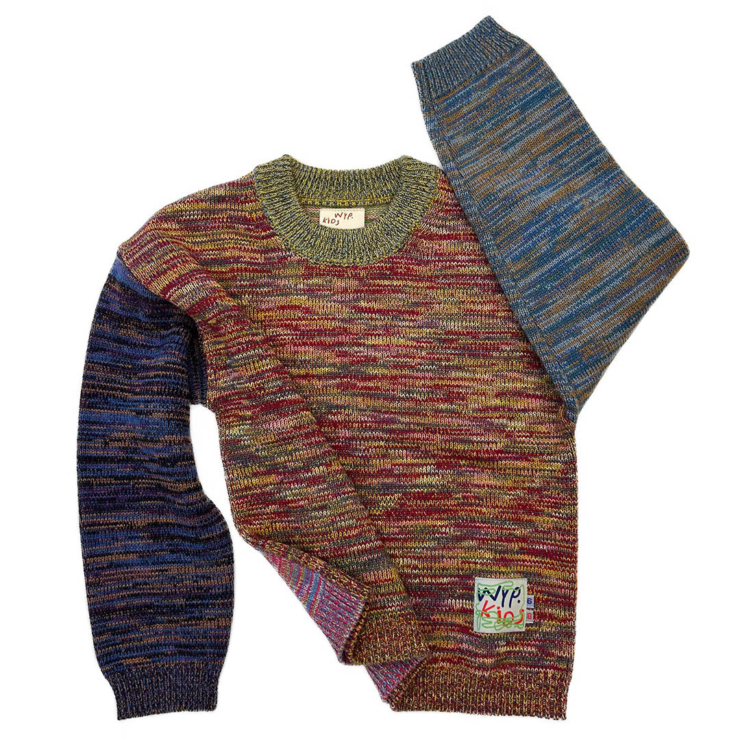 Waste Yarn Project Sweater, Kids Size 6-8, Version 2