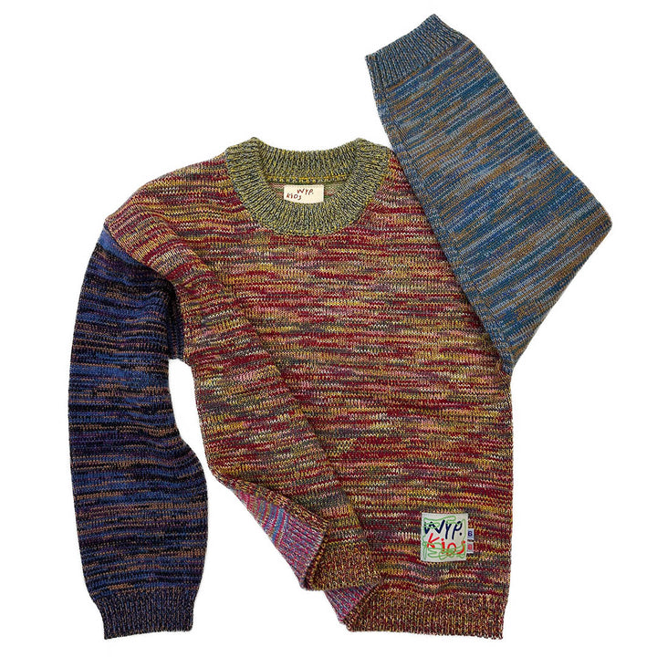 Waste Yarn Project Sweater, Kids Size 6-8, Version 2