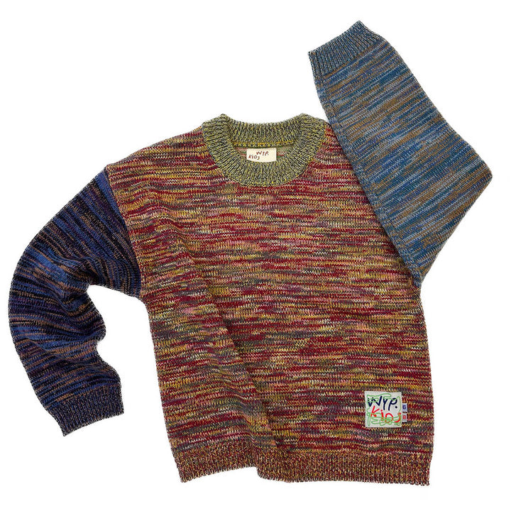 Waste Yarn Project Sweater, Kids Size 6-8, Version 2