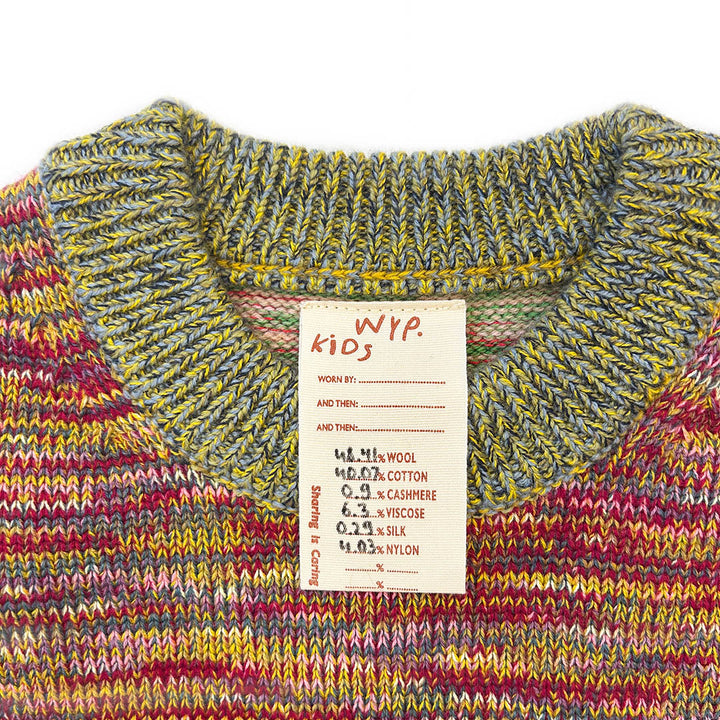 Waste Yarn Project Sweater, Kids Size 6-8, Version 2
