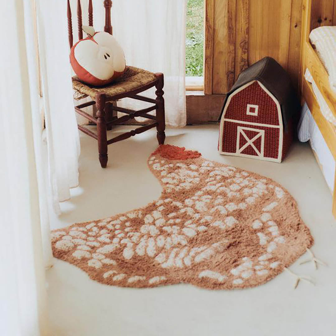 Washable Animal Rug Chicken