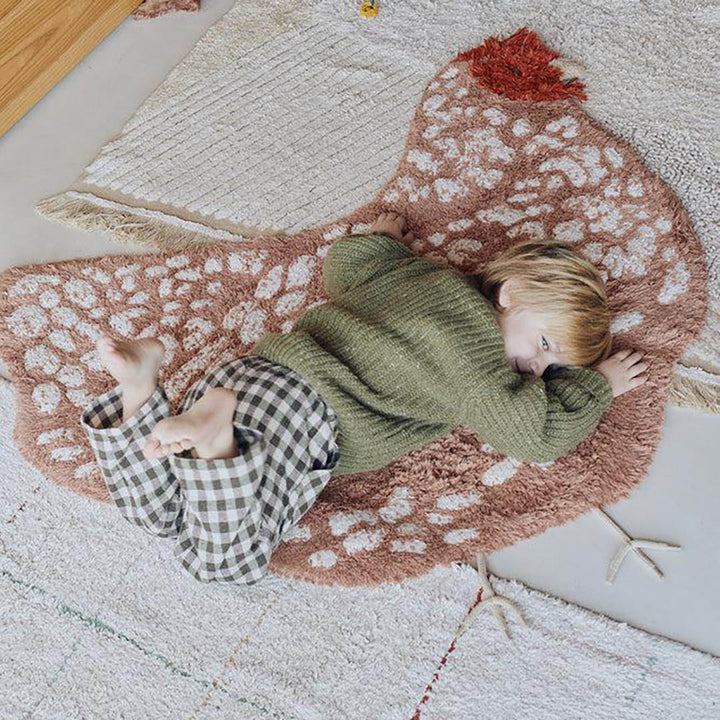 Washable Animal Rug Chicken