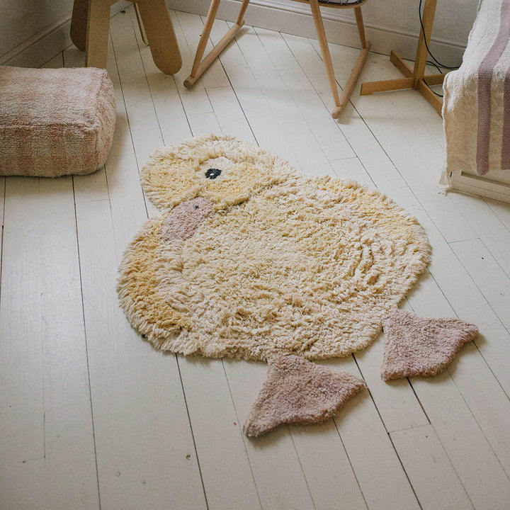 Washable Animal Cotton Rug Ducky