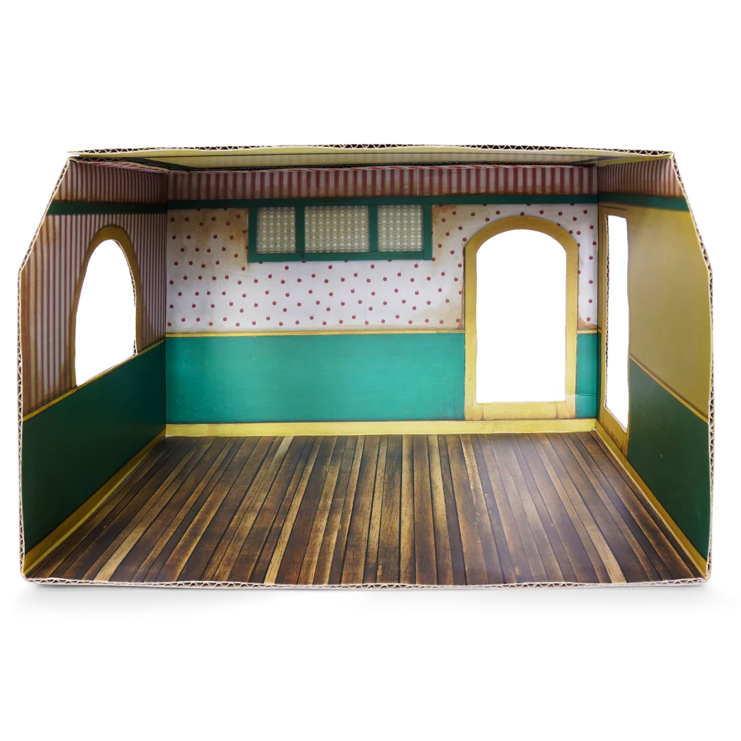 Mouse Mansion Playhouse DIY- Cardboard Shop Room