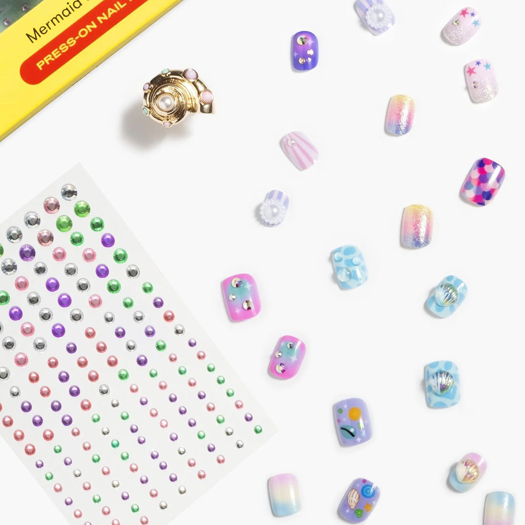 Mermaid Press On Nail Kit