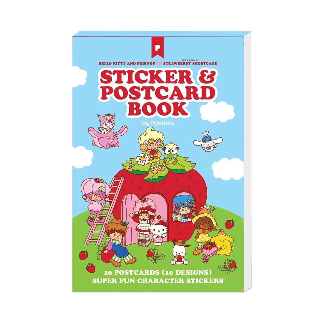 The Sweetest Friends Sticker & Postcard Book - Hello Kitty and Friends x Strawberry Shortcake