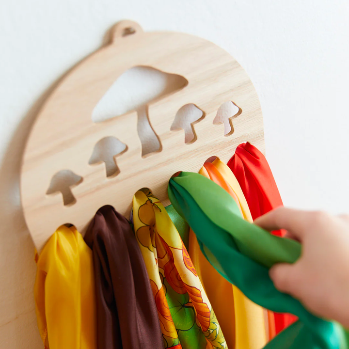 Wooden Mushroom Playsilk Display