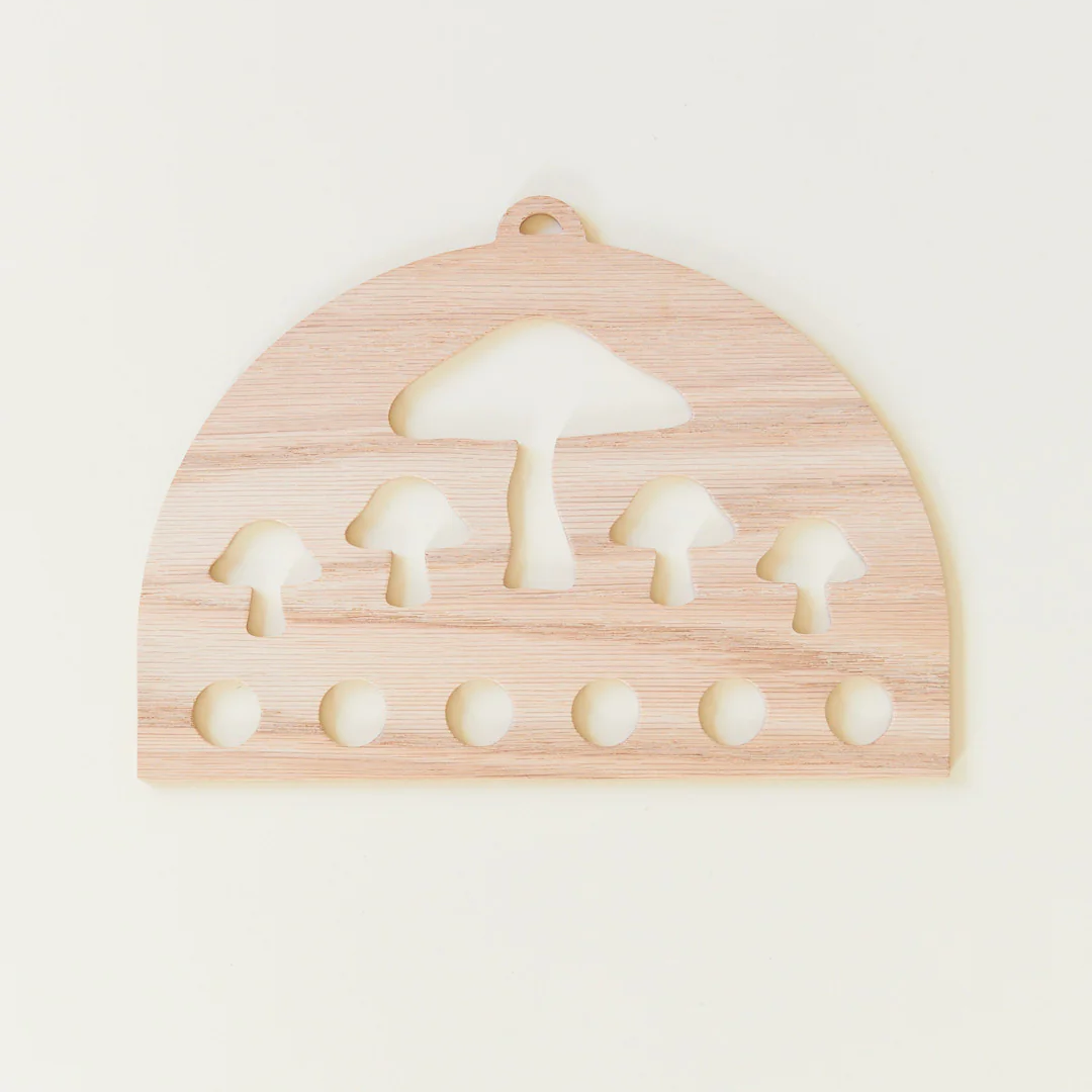 Wooden Mushroom Playsilk Display