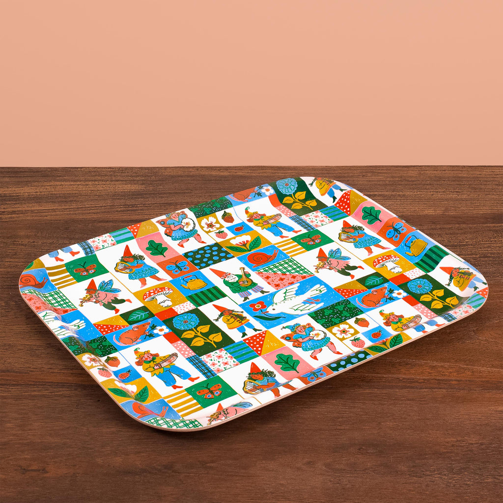NEW Patchwork Gnome Large Tray