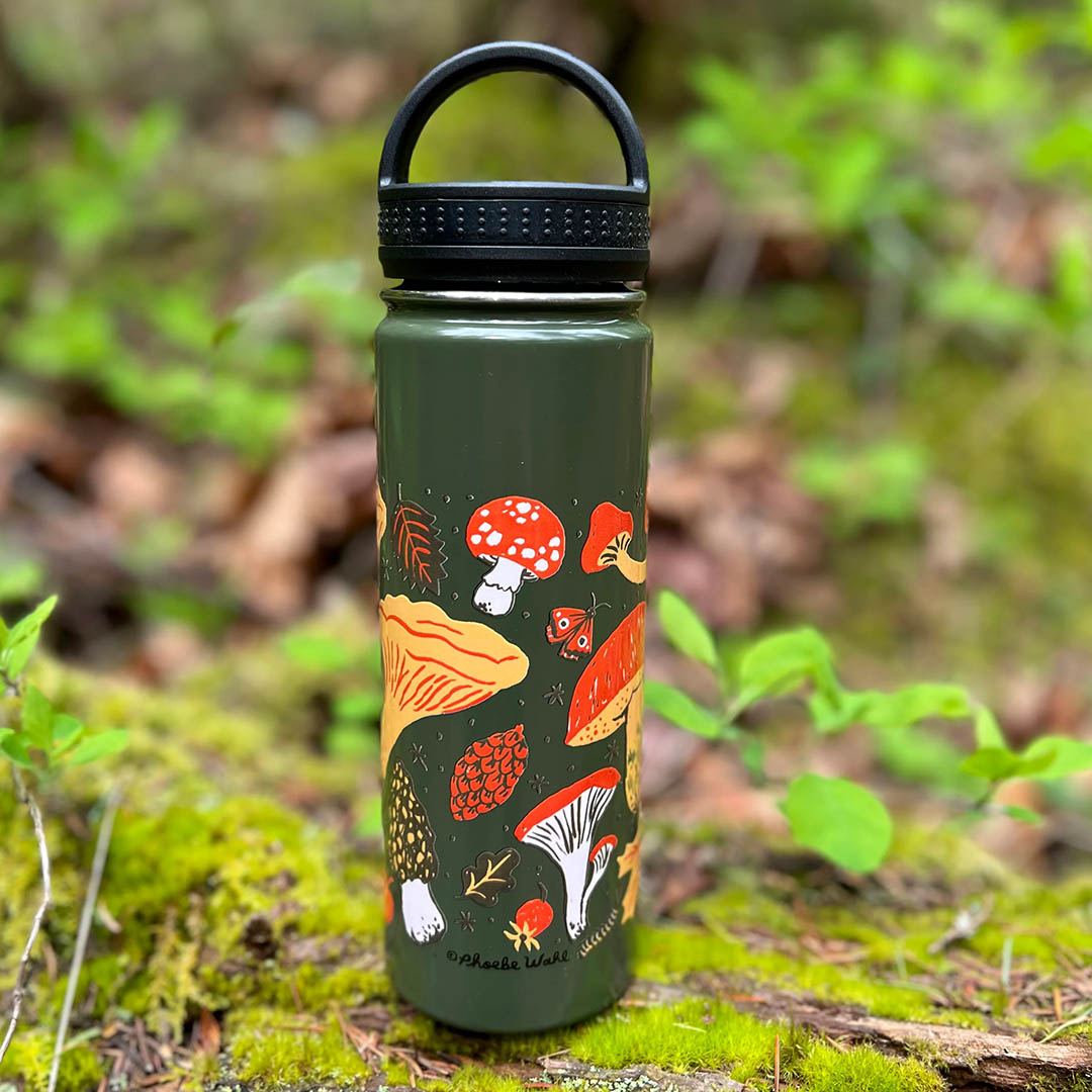 Phoebe Wahl: Forest Fungi Insulated Water Bottle