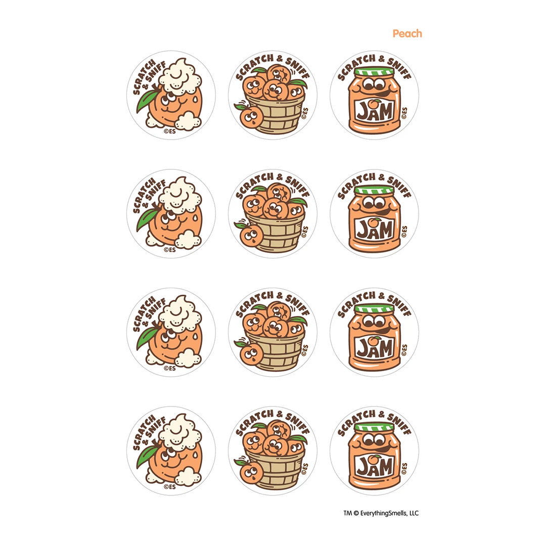 Peaches Scratch & Sniff Stickers
