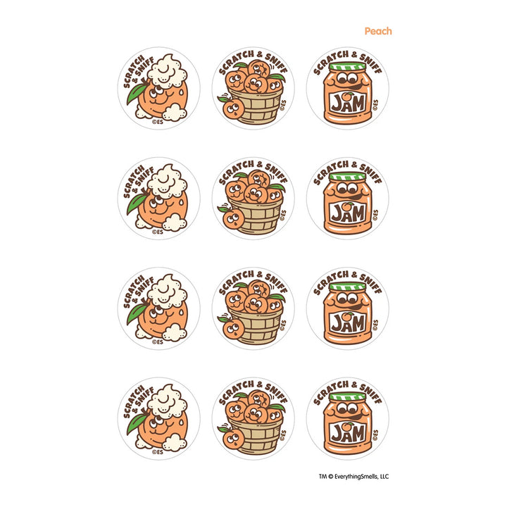 Peaches Scratch & Sniff Stickers