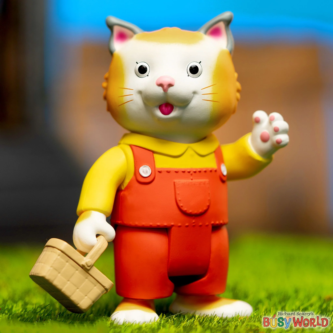 Richard Scarry Collectible - Huckle Cat with Red Overalls