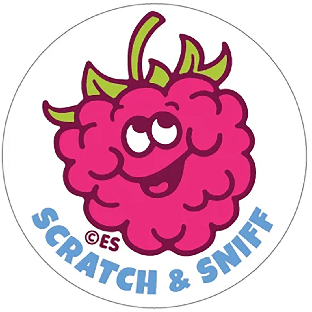 Raspberry Scratch & Sniff Stickers