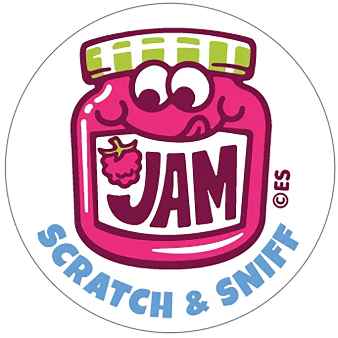 Raspberry Scratch & Sniff Stickers