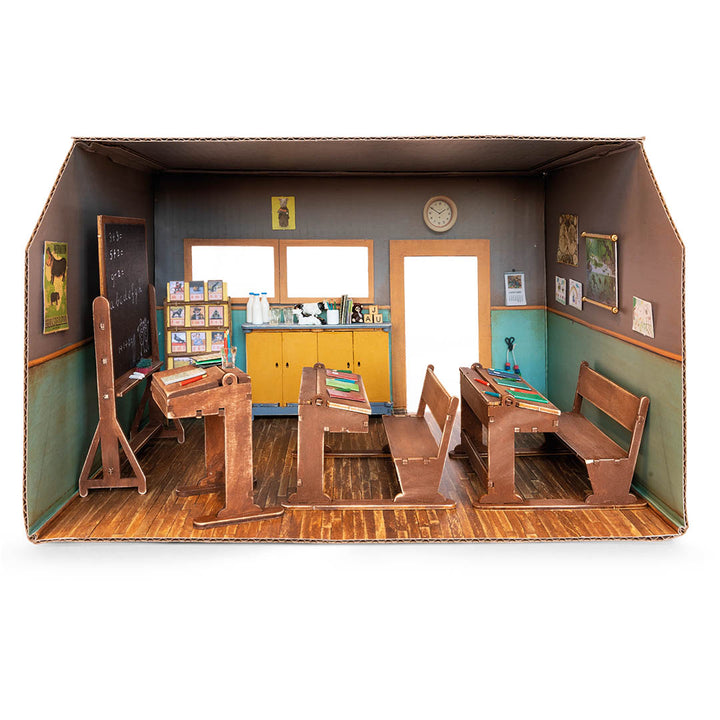 NEW Mouse Mansion Playhouse DIY- Cardboard Shop Classroom