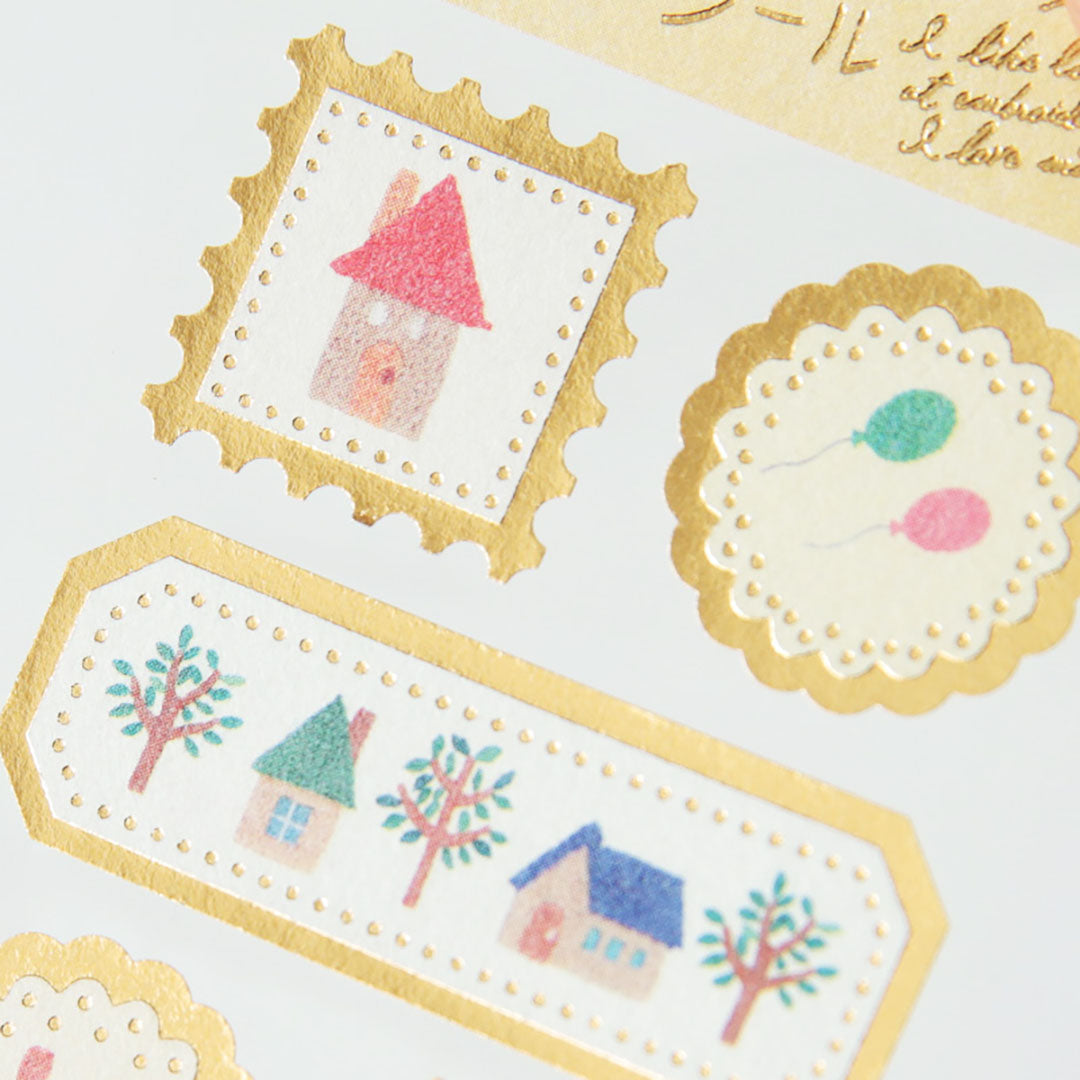 Embroidery Illustration Stickers - Home