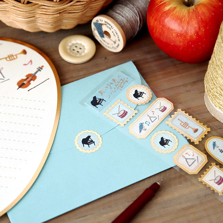 Embroidery Illustration Stickers - Home