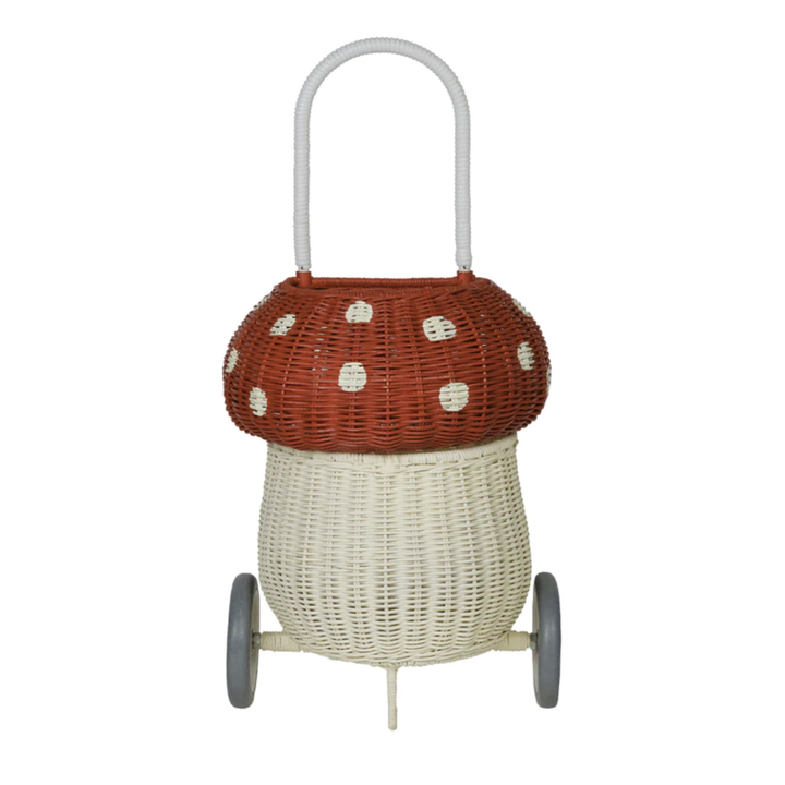 NEW Rattan Mushroom Luggy- Red