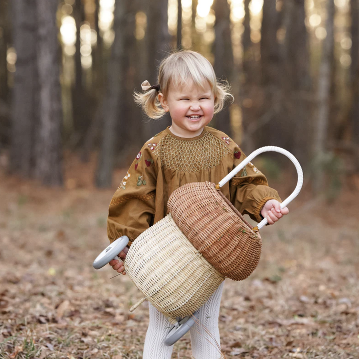 Rattan Mushroom Luggy- Natural