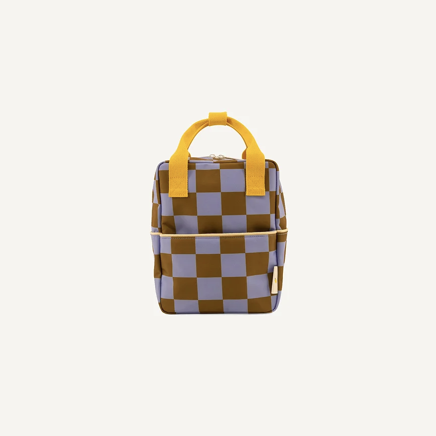 Mini Backpack Bag - Special Edition Checkered Purple