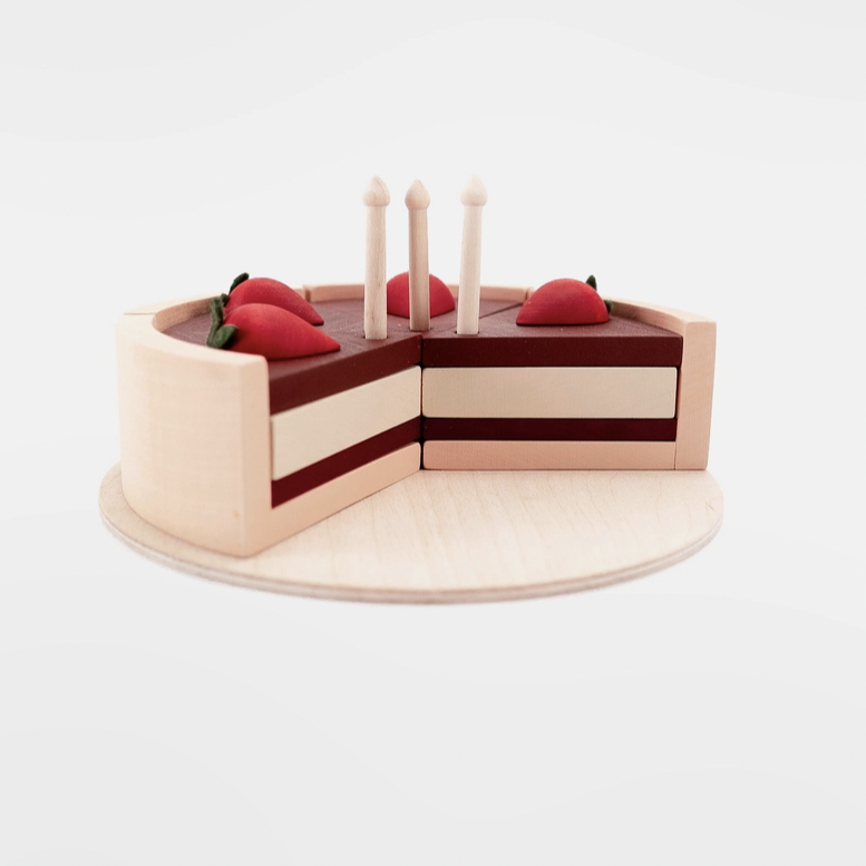 NEW Play Food Set- Whole Chocolate Strawberry Cake Set
