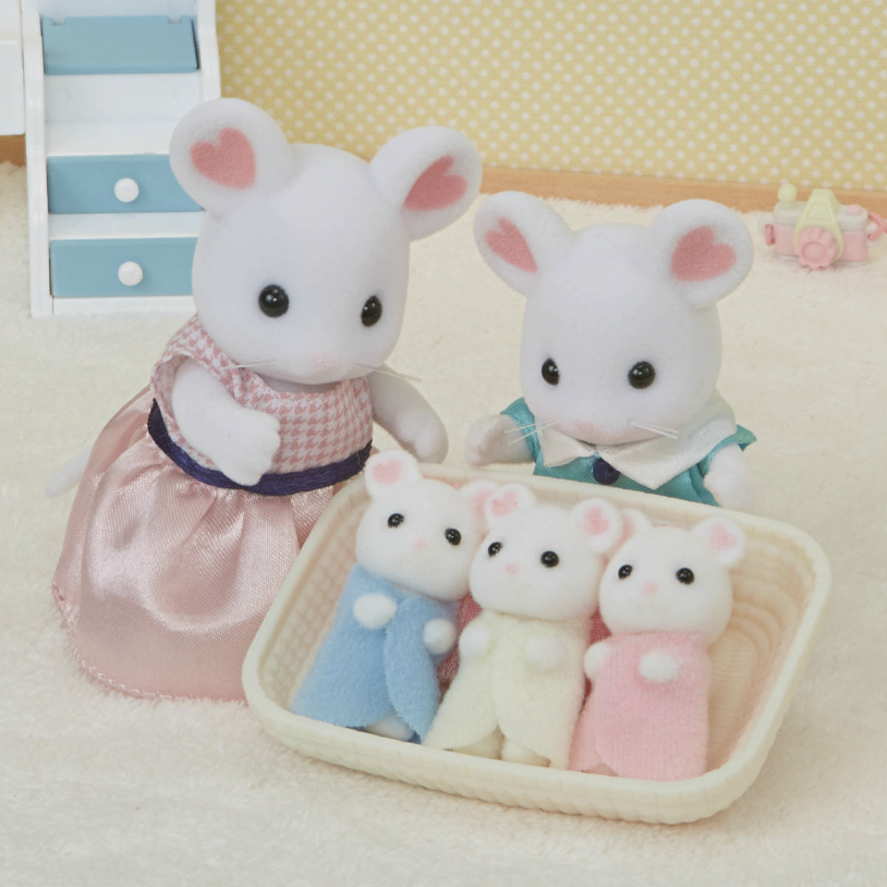 NEW Marshmallow Mouse Triplets