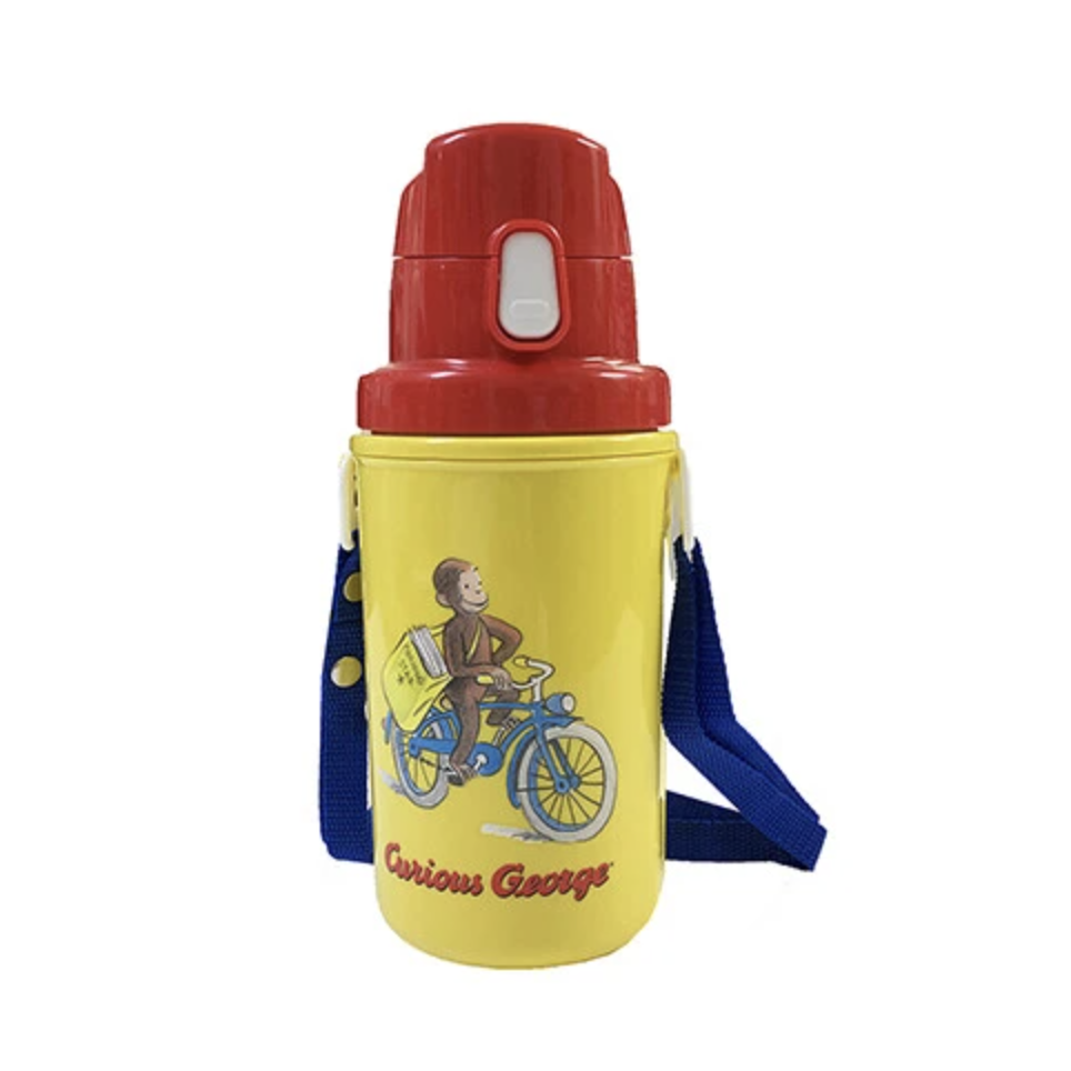 NEW Curious George Water Bottle with Strap