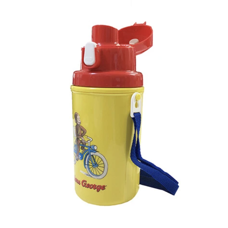 NEW Curious George Water Bottle with Strap