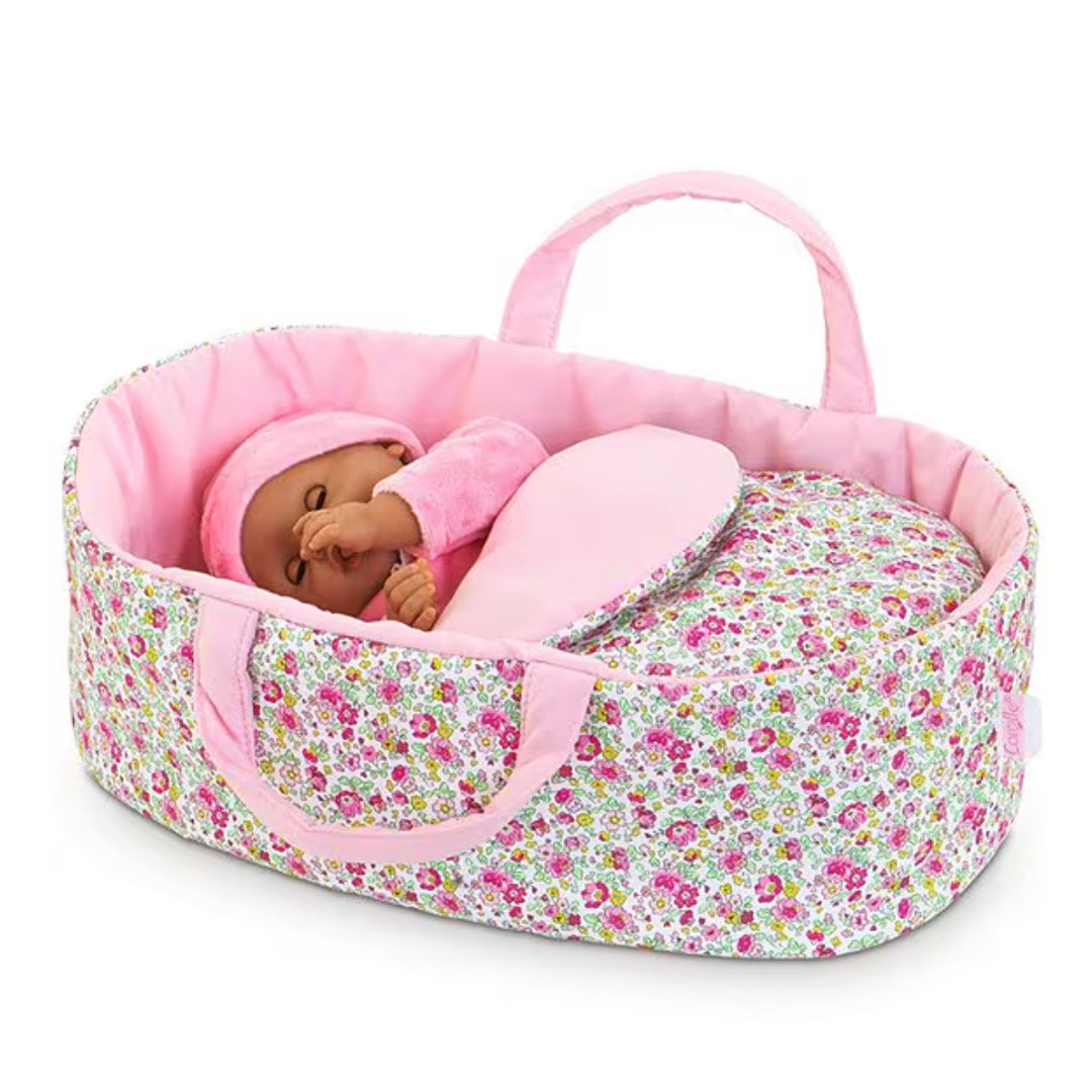 NEW French Doll Floral Carry Cot Bed